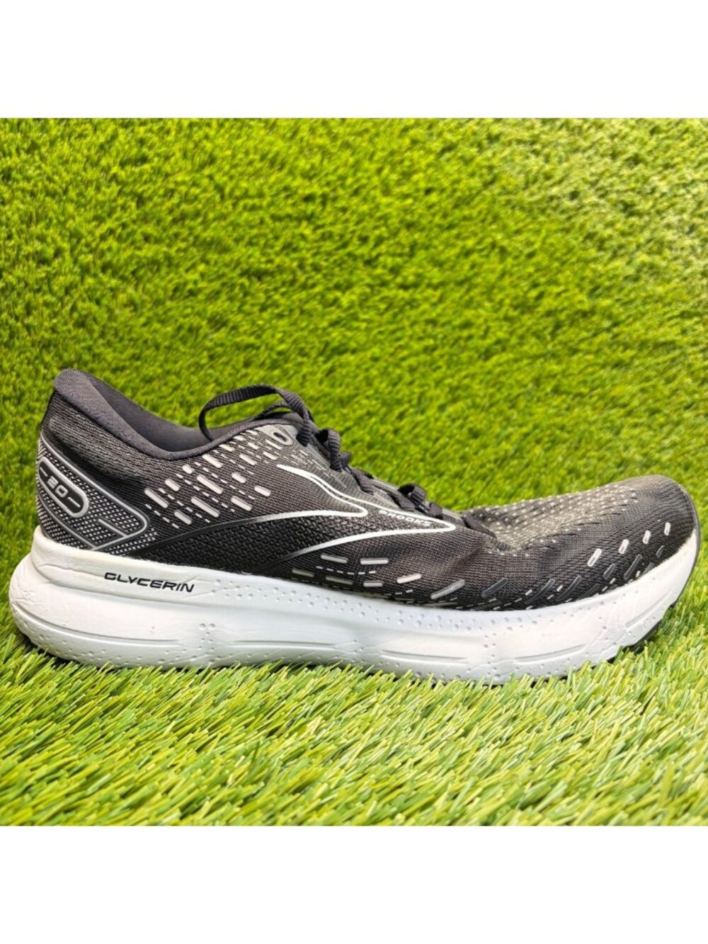 Brooks Glycerin 20 Womens Size 11 Black White Athletic Running Shoes Sneakers